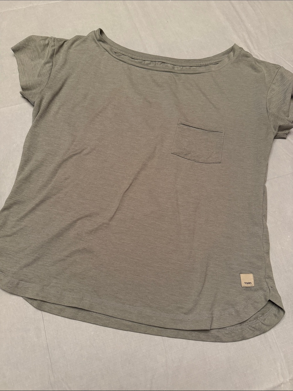 Vuori Sage Green Short Sleeve Pocket Tee